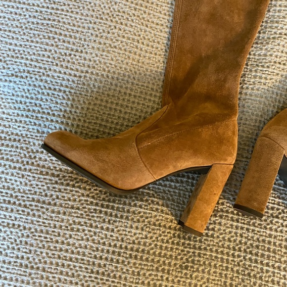 Stuart Weitzman Women’s Highland Boot in Taupe Suede Size 7.5 Over the Knee Boot - Picture 7 of 14